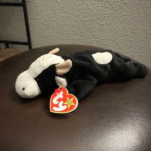 Daisy The Cow Beanie Baby 1993 tag errors, Rare, PVC pellets